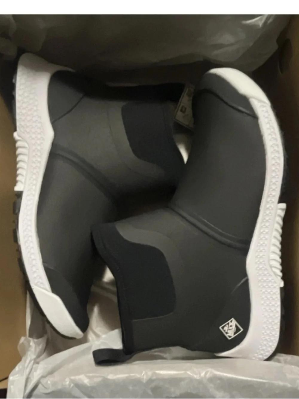 Men's Black Slip-On Rain & Snow Boots - Lightweight Waterproof